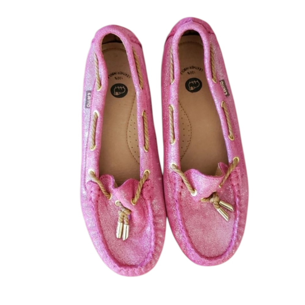 Lamo Pink Suede Moccasins with Leather Insole Size 7